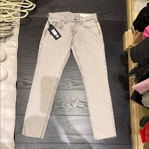 rag & bone Women's Light Gray Straight Leg Jeans